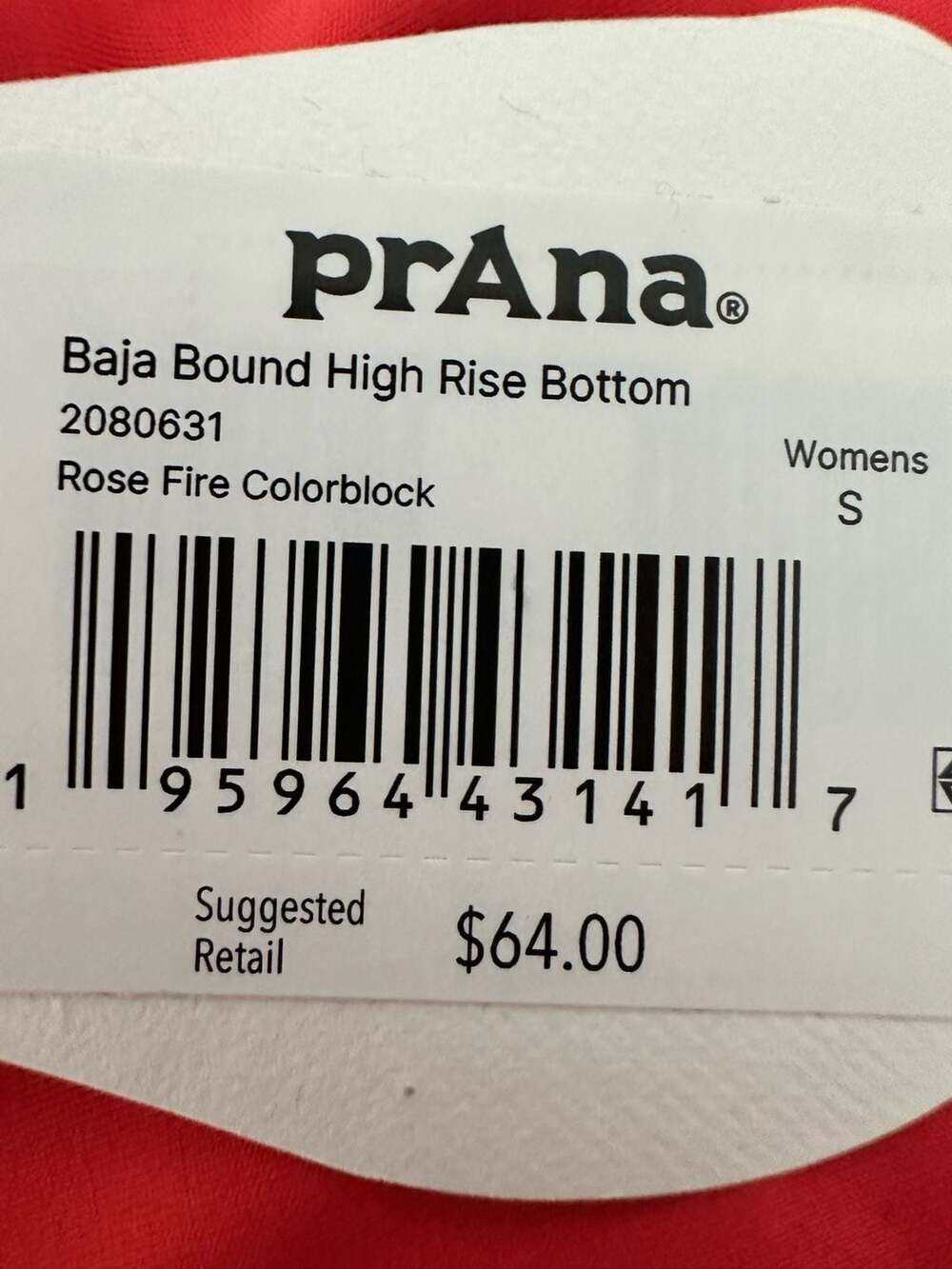 PrAna Baja Bound High Rise Bottom Size S Colorblock - Picture 6 of 8